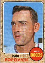 1968 Topps Baseball Cards      266     Paul Popovich